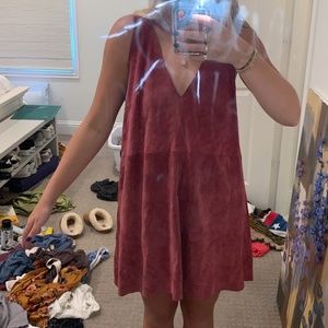 Free people suede red dress